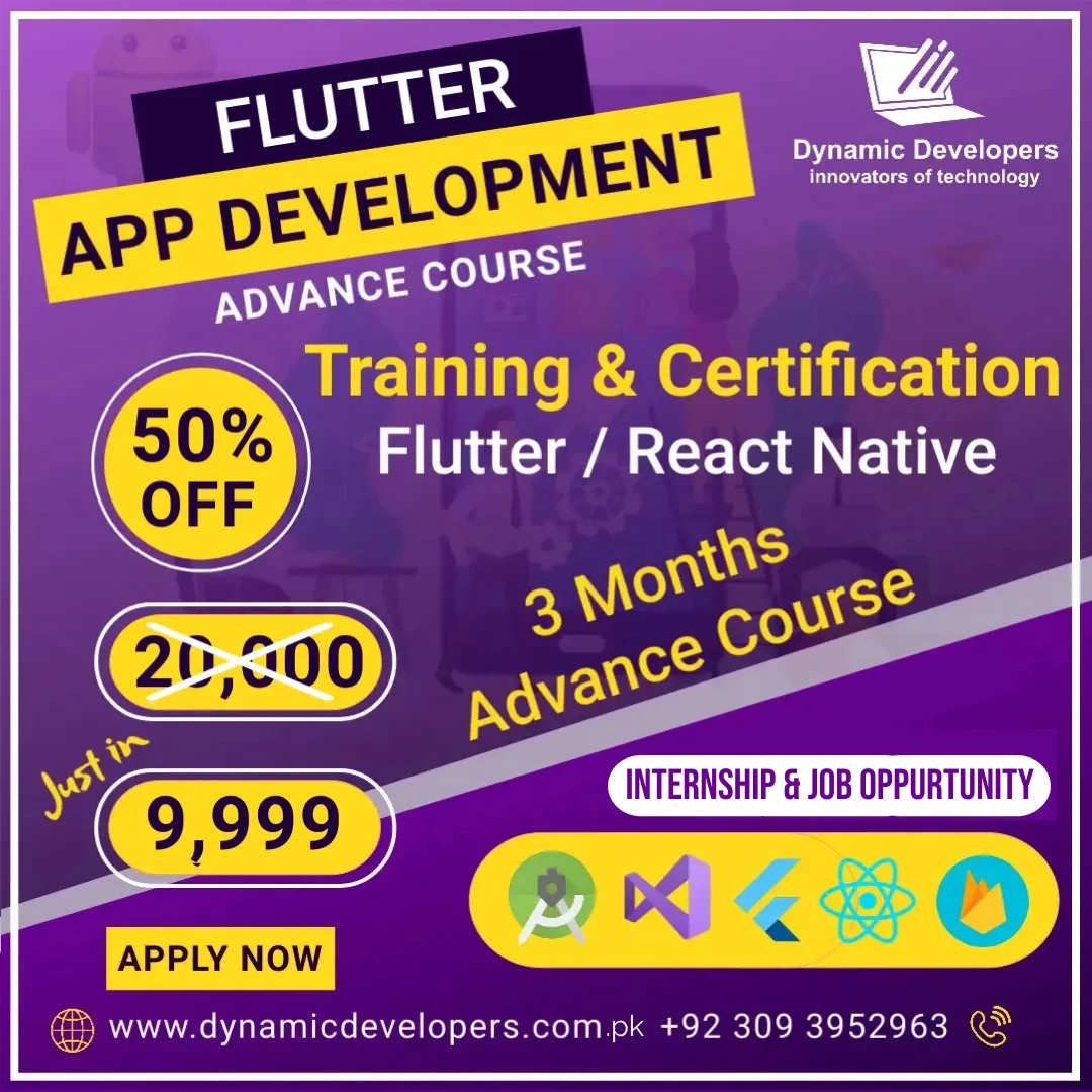 online Flutter App Development Course by Dynamic Developers