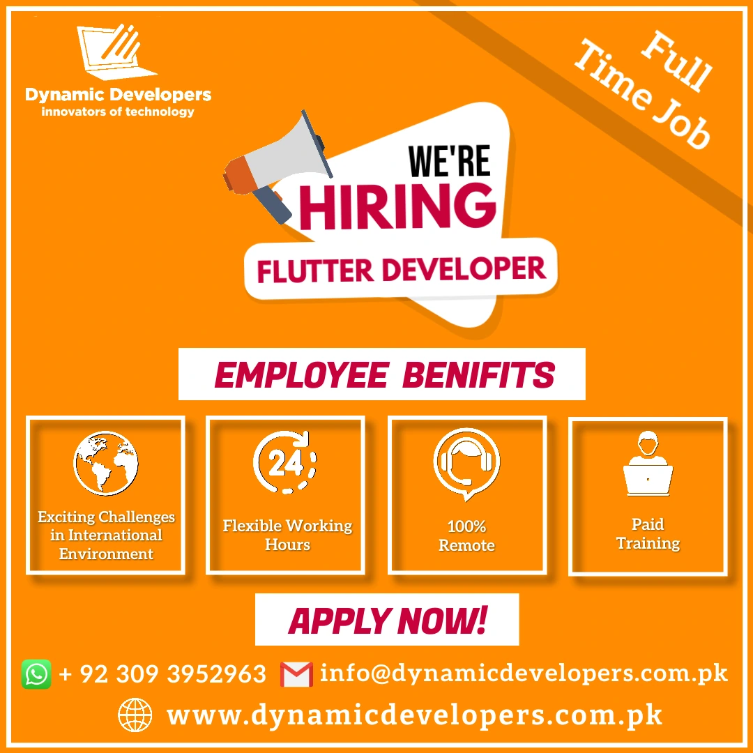 Flutter Developer Job, Dynamic Developers