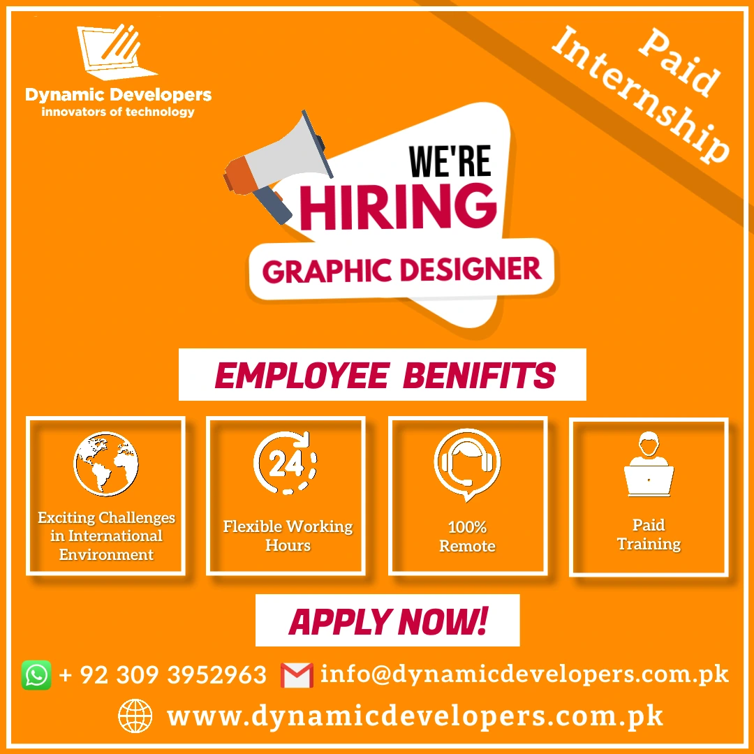 Graphic Designer Job, Dynamic Developers