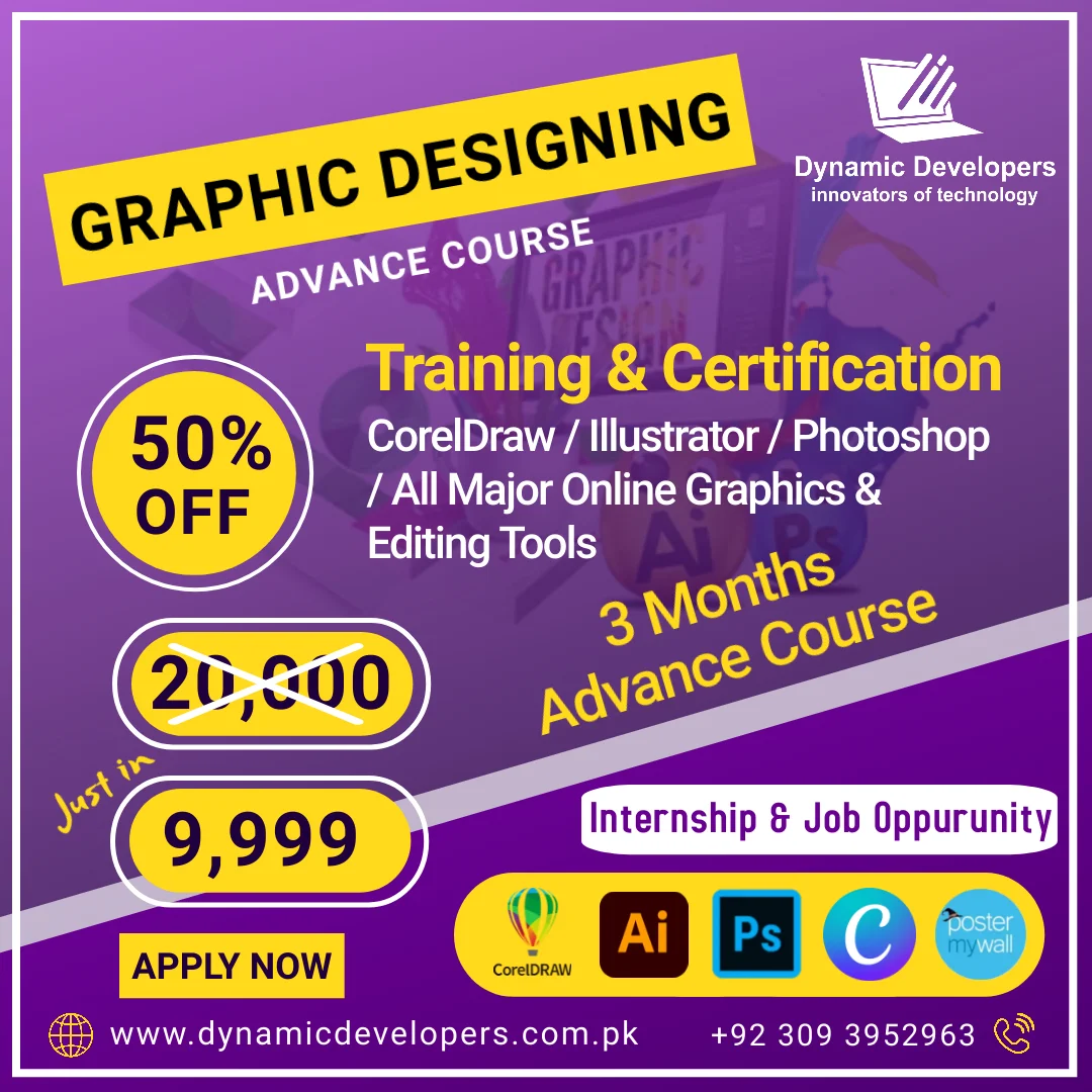 graphic designing course by Dynamic Developers