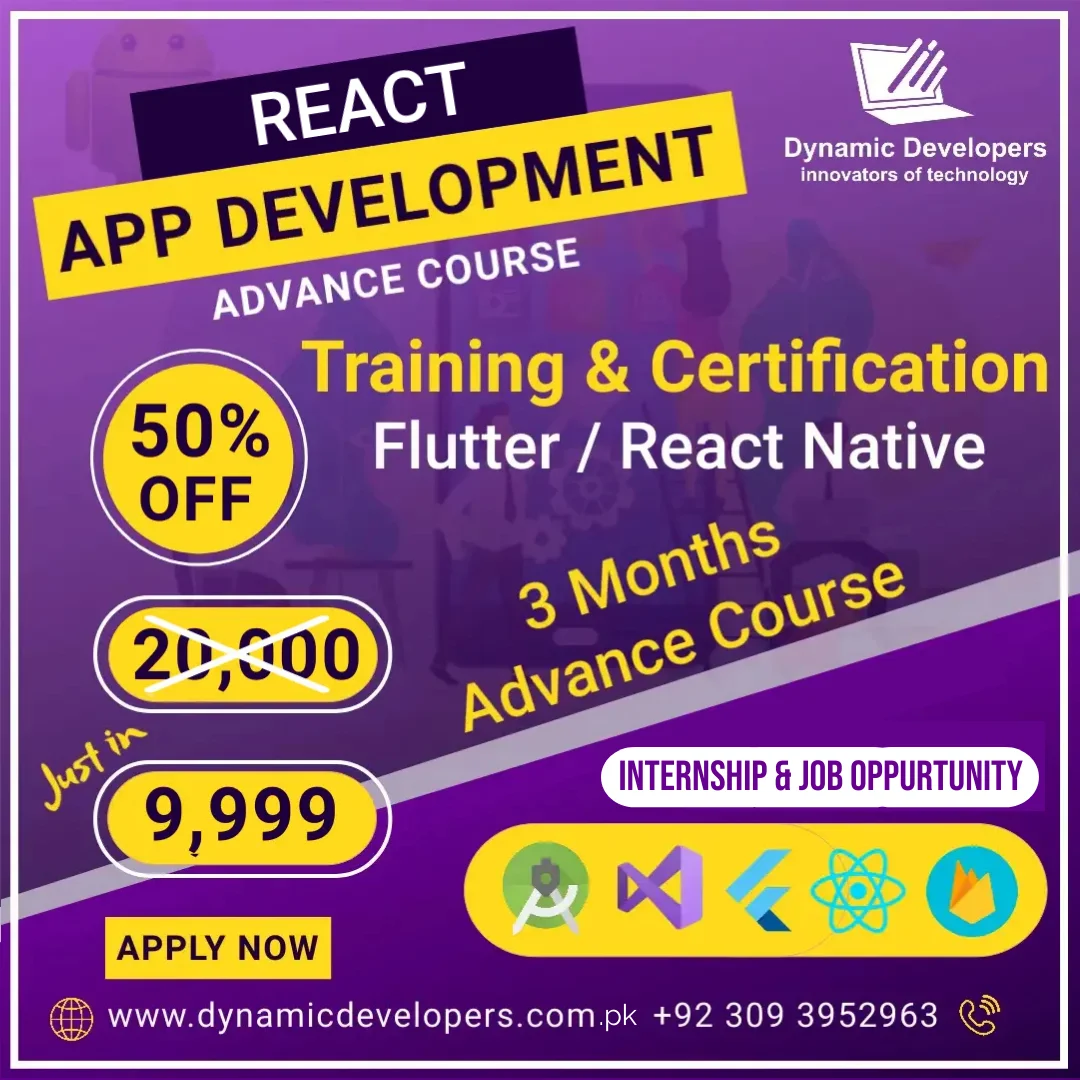 Apply for React Mobile App Development Course in Islamabad