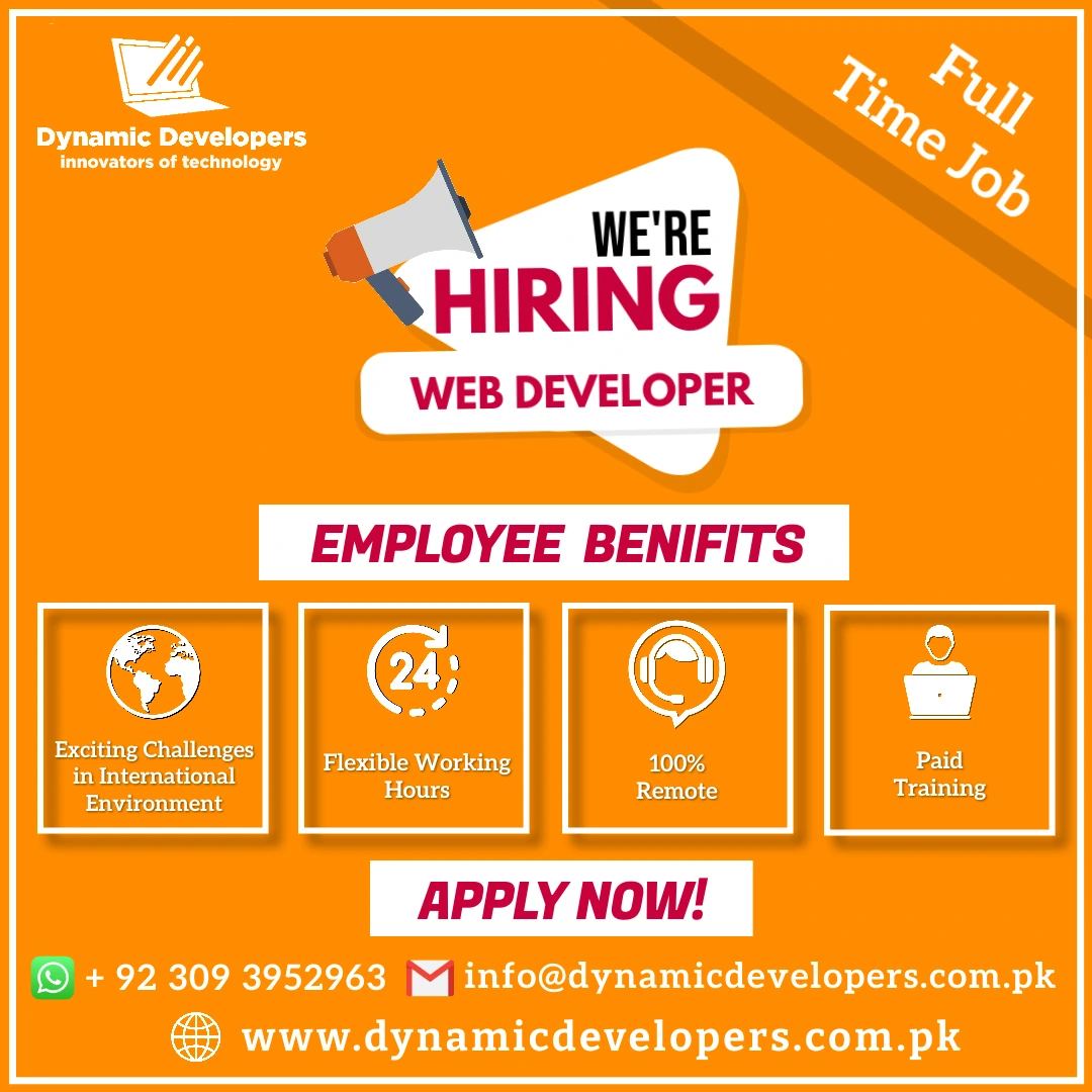 Web Developer Job, Dynamic Developers