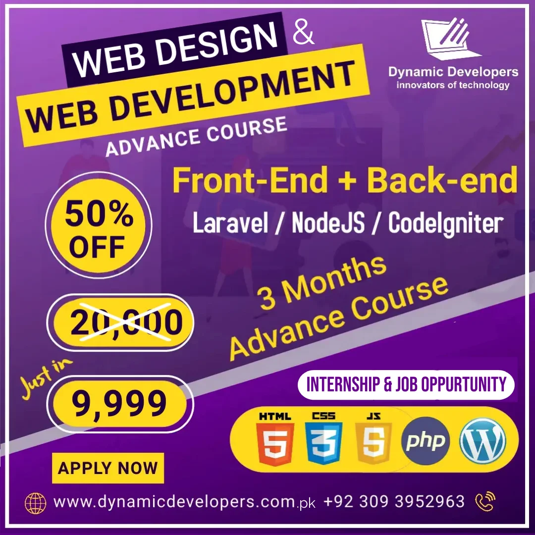 Apply for Web Development Course in Rahim Yar Khan